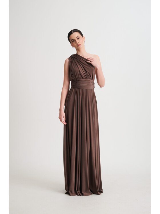 ROSE AVENUE ROSE AVENUE Sukienka wieczorowa MULTIWAY Brązowy Regular Fit