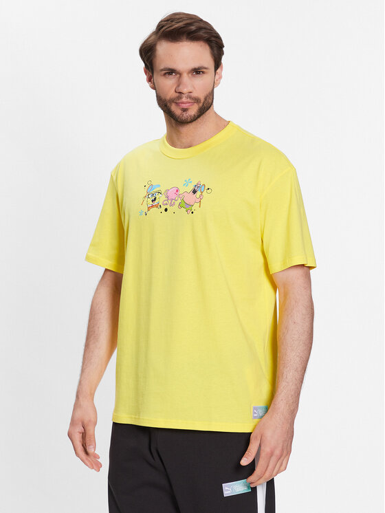 Puma Puma Футболка SPONGEBOB 538958 Жовтий Regular Fit