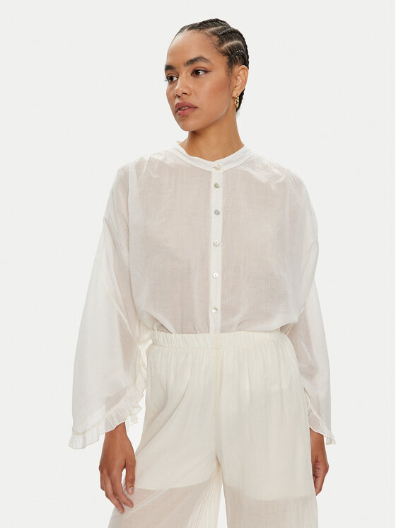 ViCOLO ViCOLO Bavlnené nohavice TB2080 Écru Regular Fit