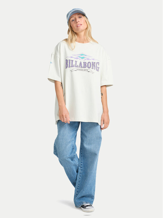 Billabong Billabong T-särk Wave Out EBJZT00481 Valge Loose Fit