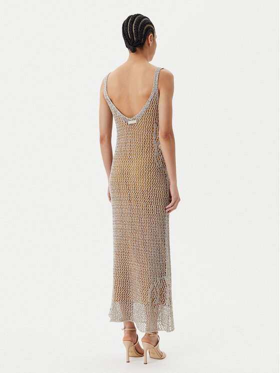 PINKO PINKO Úpletové šaty Viggiano Abito 104889 A2FB Béžová Slim Fit