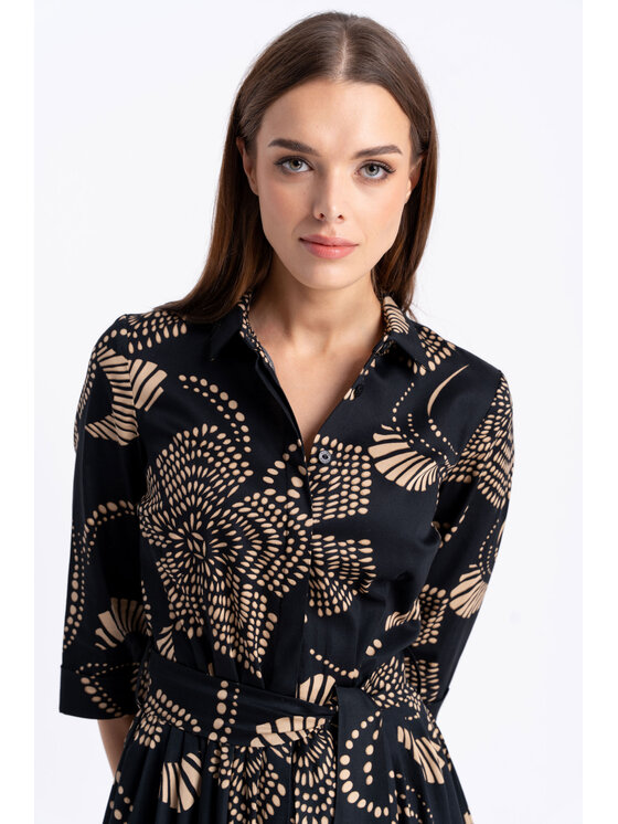 CLICK CLICK Φόρεμα καθημερινό 60-6167 Μαύρο Regular Fit