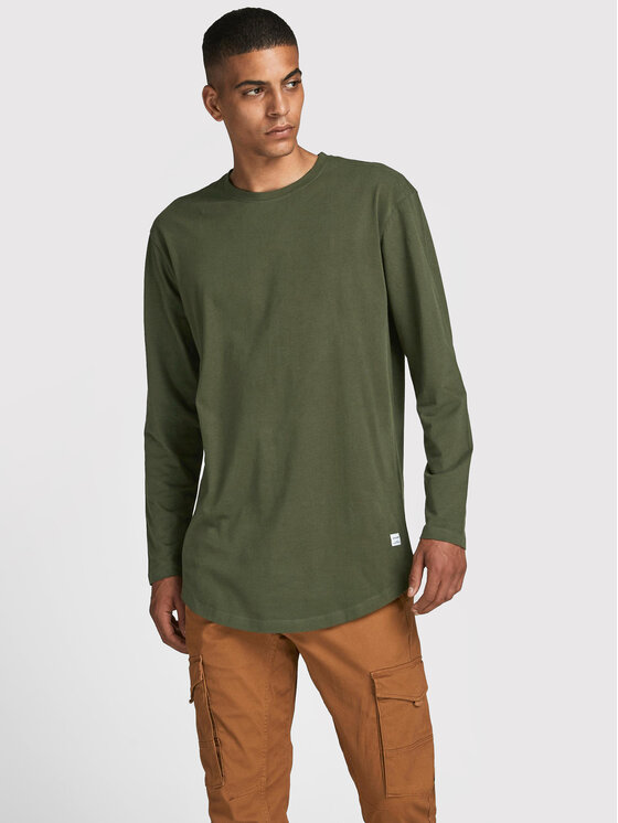 Jack&Jones Longsleeve krekls Noa 12190128 Zaļš Loose Fit