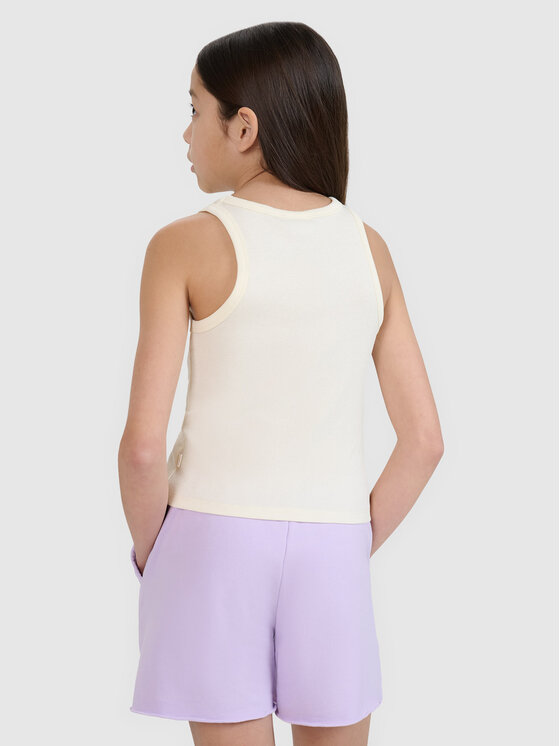 4F 4F Tank top SWELLS OF THE OCEAN Biały Slim Fit