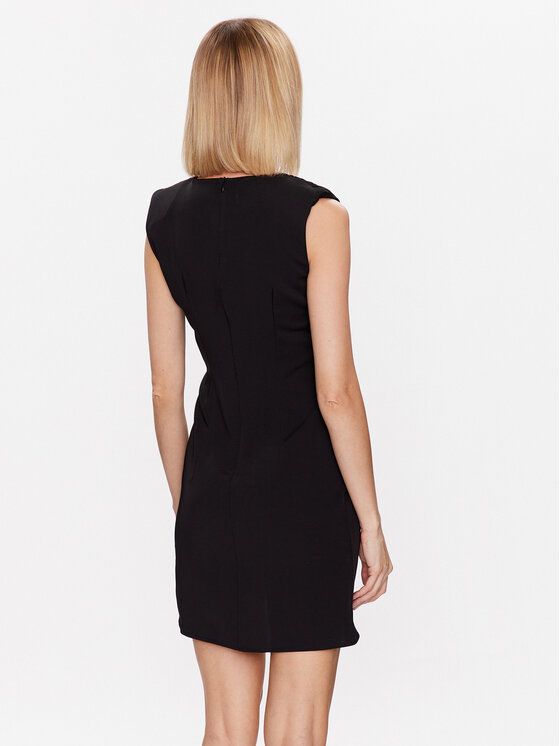 ViCOLO ViCOLO Cocktail obleka TE0106 Črna Slim Fit