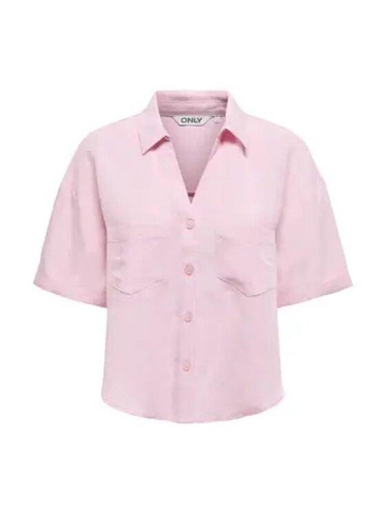 ONLY ONLY Camicia Camicia onlwindy life ss linen Rosa Regular Fit