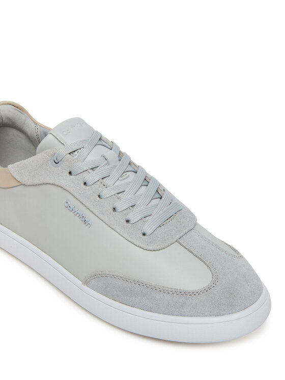 Calvin Klein Calvin Klein Sneakersy Cupsole Lace Up - Lth Sue Mix HW0HW02435 Szary