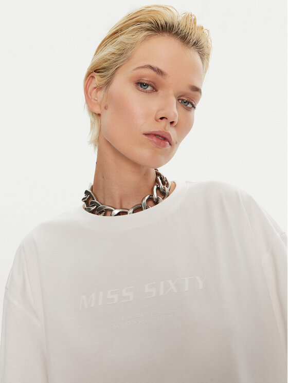 Miss Sixty Miss Sixty T-Shirt 6L2SJ2120000 Bílá Relaxed Fit