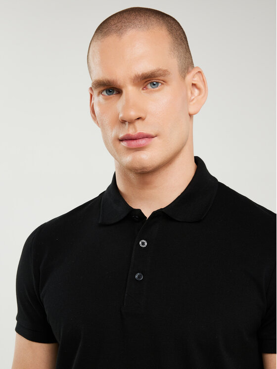BIG STAR BIG STAR Polo MARKOLINOS Czarny Basic Fit