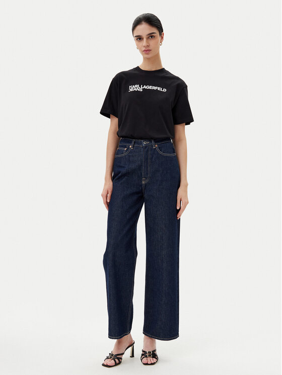 KARL LAGERFELD KARL LAGERFELD T-shirt A1W17005 Crna Relaxed Fit