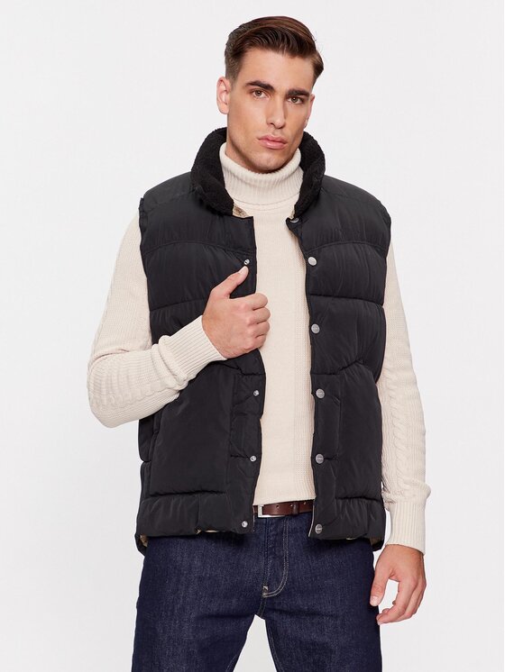 Jack&Jones Veste 12246676 Melns Regular Fit