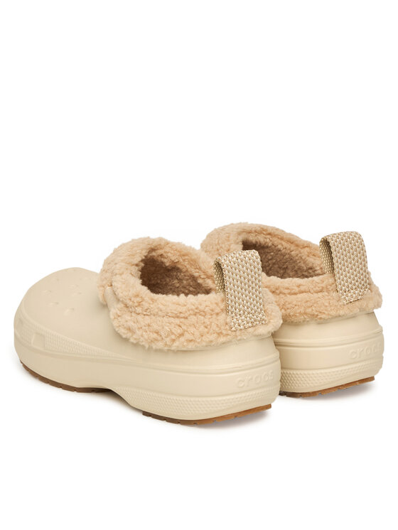Crocs Crocs Παντόφλες Classic Lined Shorty 211380 Εκρού