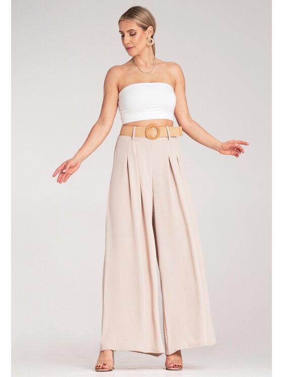 FIGL FIGL Pantaloni di tessuto M1160 Beige Loose Fit
