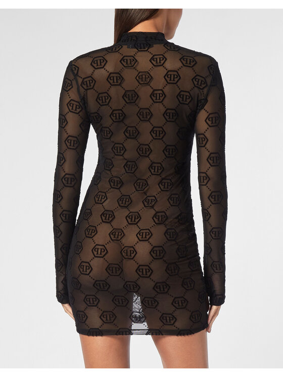 PHILIPP PLEIN PHILIPP PLEIN Večerné šaty 11633 Čierna Fitted Fit