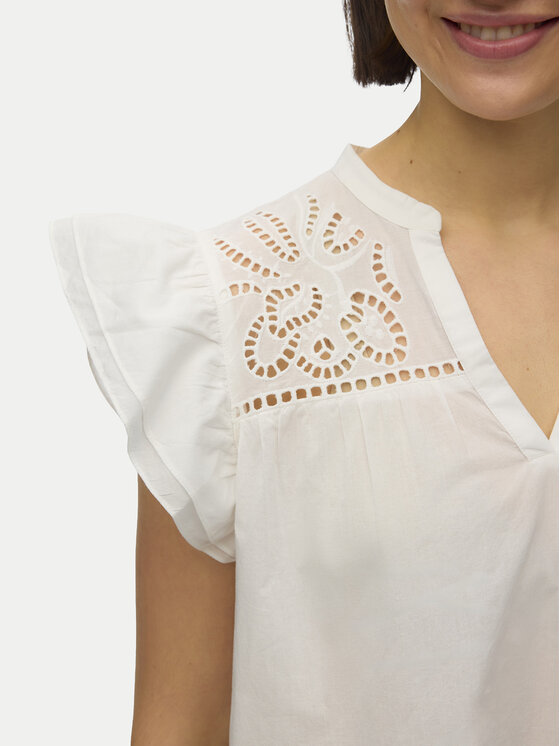 Vero Moda Vero Moda Bluzka Line 10347292 Biały Regular Fit