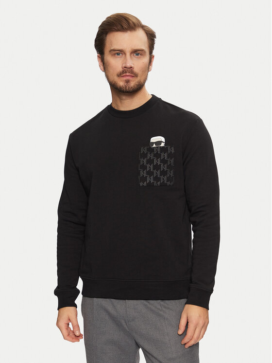 KARL LAGERFELD KARL LAGERFELD Mikina 705097 551951 Čierna Regular Fit