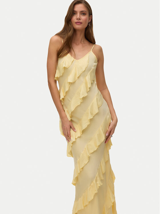 Vero Moda Vero Moda Večerní šaty Celyn 10348500 Žlutá Regular Fit