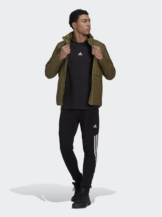 adidas adidas Kurtka zimowa Bsc 3-Stripes HG6273 Zielony Regular Fit