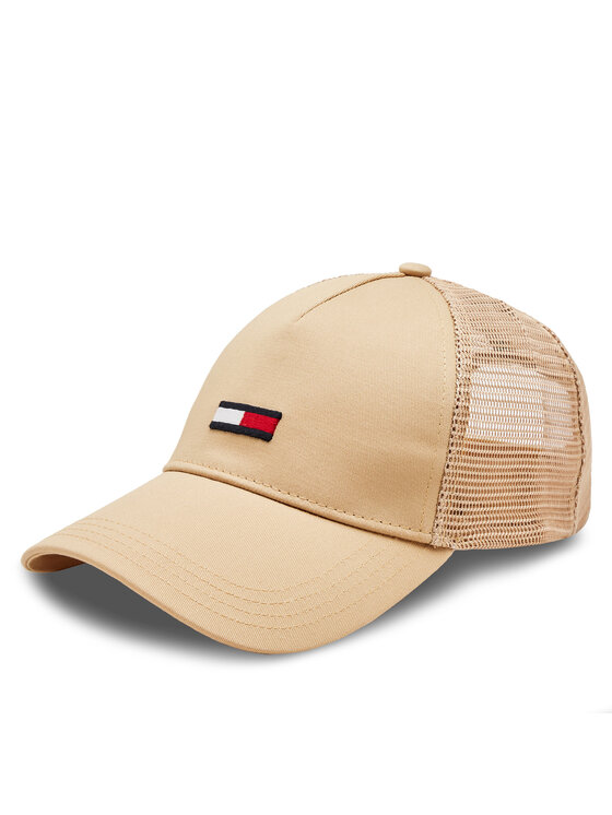 Tommy Jeans Cepure ar nagu Tjm Elongated Flag Trucker Cap AM0AM12425 Bēšs