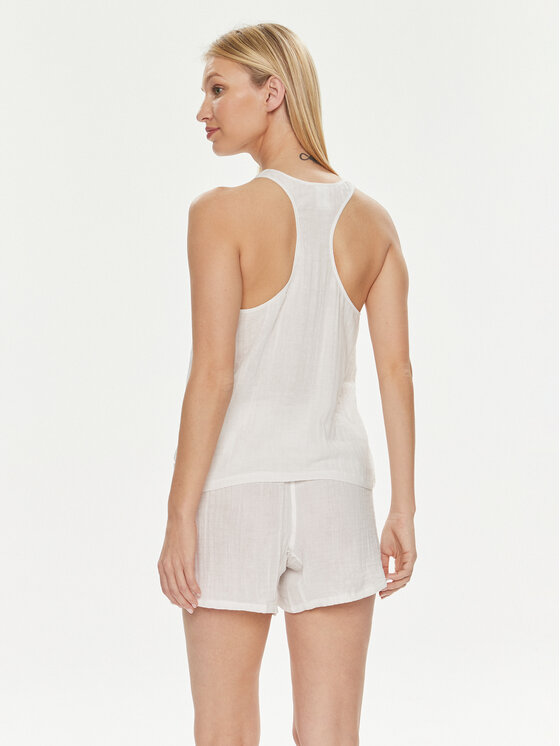 Calvin Klein Underwear Calvin Klein Underwear Набір топ і шорти з текстилю 000QS7152E Білий Relaxed Fit
