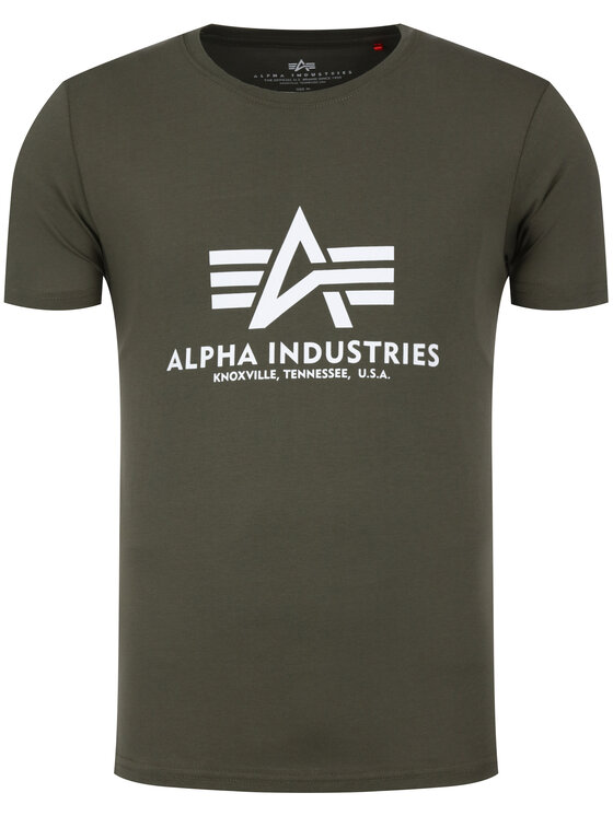 Alpha Industries Alpha Industries Tričko Basic 100501 Zelená Regular Fit