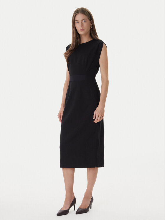 BOSS BOSS Коктейлна рокля Detira1 50551898 Черен Slim Fit