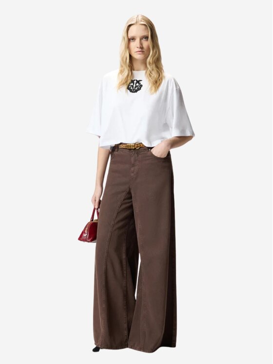 PINKO PINKO T-shirt BORGHETTO T-SHIRT JERSEY LOGO Bianco Comfort Fit