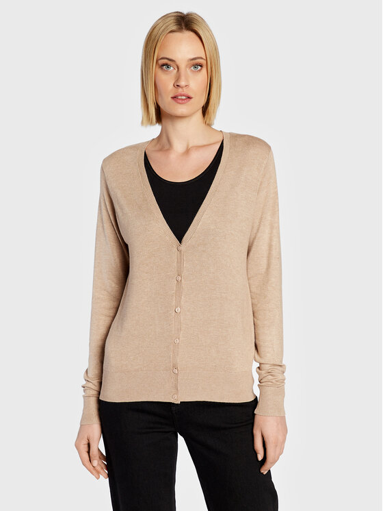 b.young Cardigan Pimba1 20811927 Bej Regular Fit