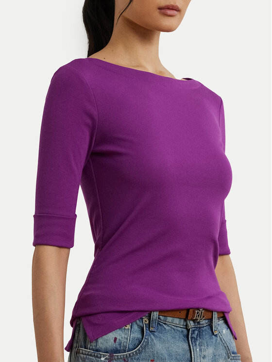 LAUREN RALPH LAUREN LAUREN RALPH LAUREN Bluzka 200654963192 Fioletowy Slim Fit