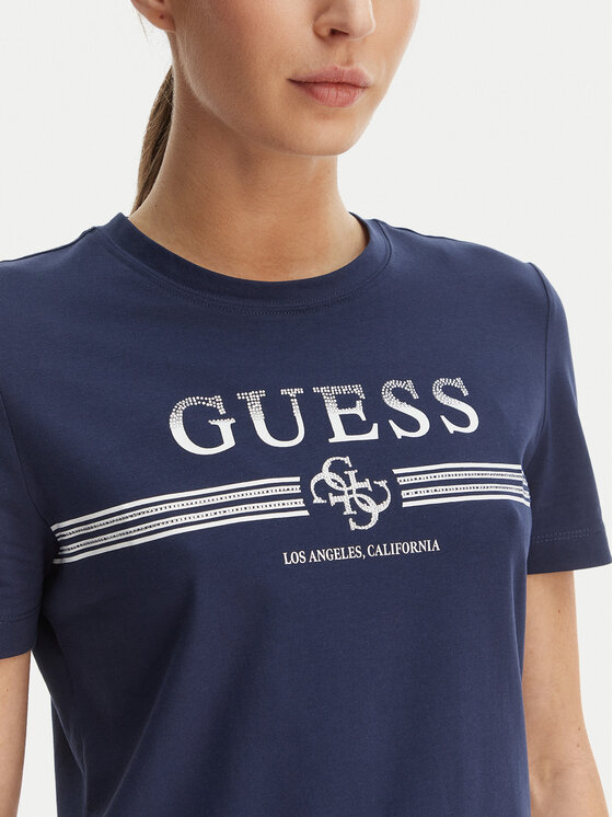 Guess Guess T-shirt V6GI07 K2968 Blu scuro Regular Fit