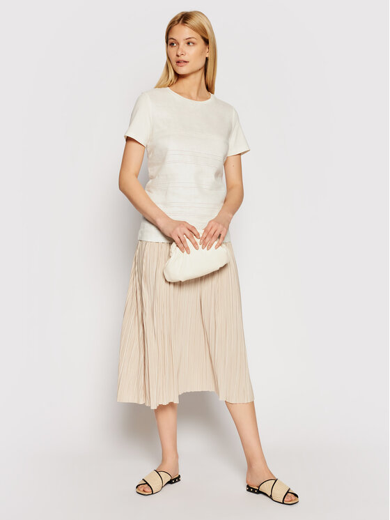 Gonna plissettata Uma F18303206 Beige Regular Fit