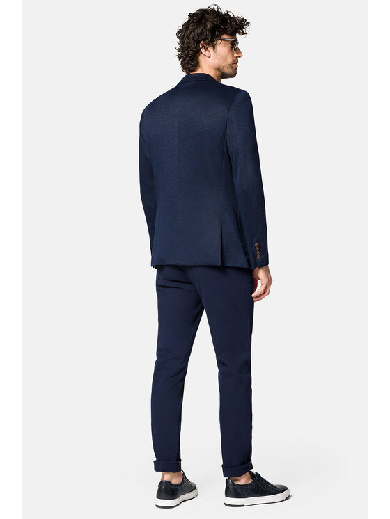 Lancerto Lancerto Marynarka Malcolm MA131123000022 Granatowy Slim Fit