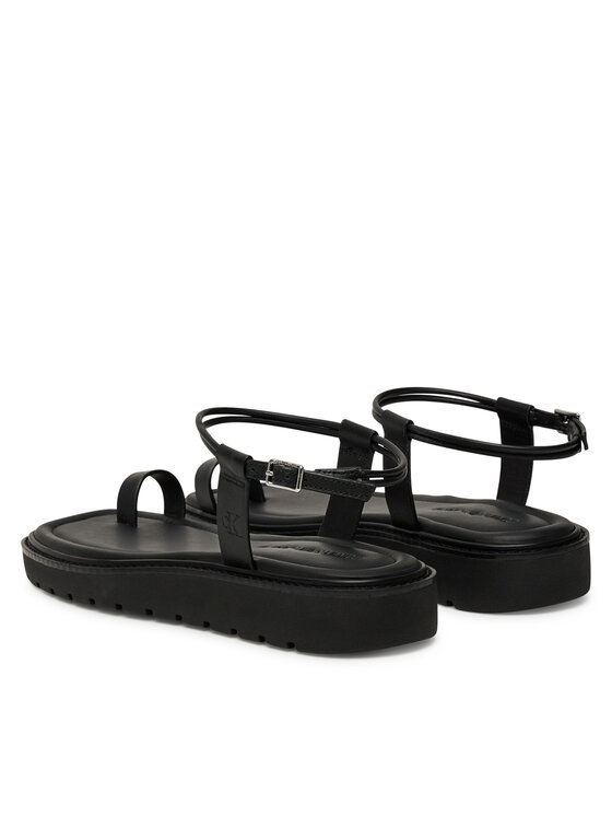 Calvin Klein Jeans Calvin Klein Jeans Sandały Rope Toe Post Sandal Lth Mg YW0YW01893 Czarny