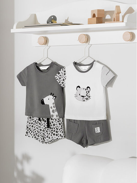 Completo 2 T-shirt e pantaloncini 1651 Multicolore...