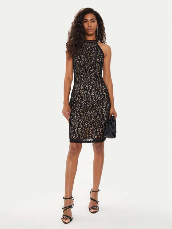Guess Guess Koktel haljina New Liza W4YK0K KC760 Crna Bodycon Fit