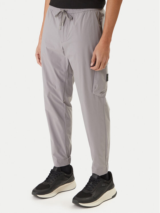 BOSS BOSS Pantaloni din material T_Urbanex-Cargolight 50508339 Gri Tapered Fit