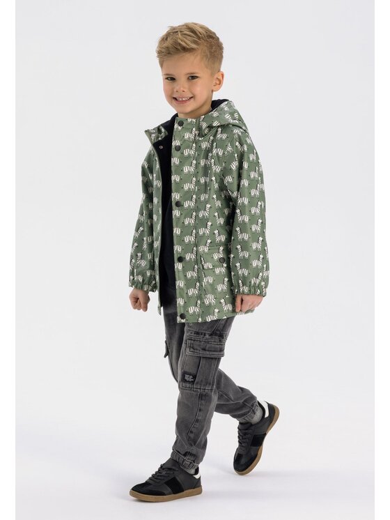 minoti minoti Kurtka przeciwdeszczowa C5503 Khaki Regular Fit