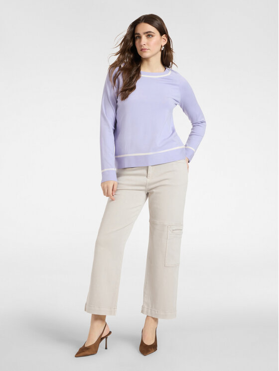 Elena Mirò Elena Mirò Sweter M563Z000704N0A1 Fioletowy Regular Fit