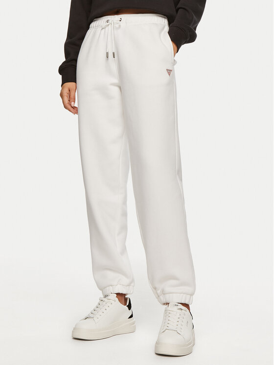 Guess Jeans Guess Jeans Melegítő alsó W4YB33 KC811 Fehér Regular Fit