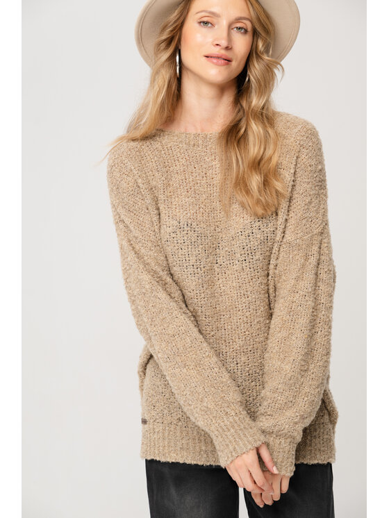 blue shadow blue shadow Sweter Bonzay Beżowy Regular Fit