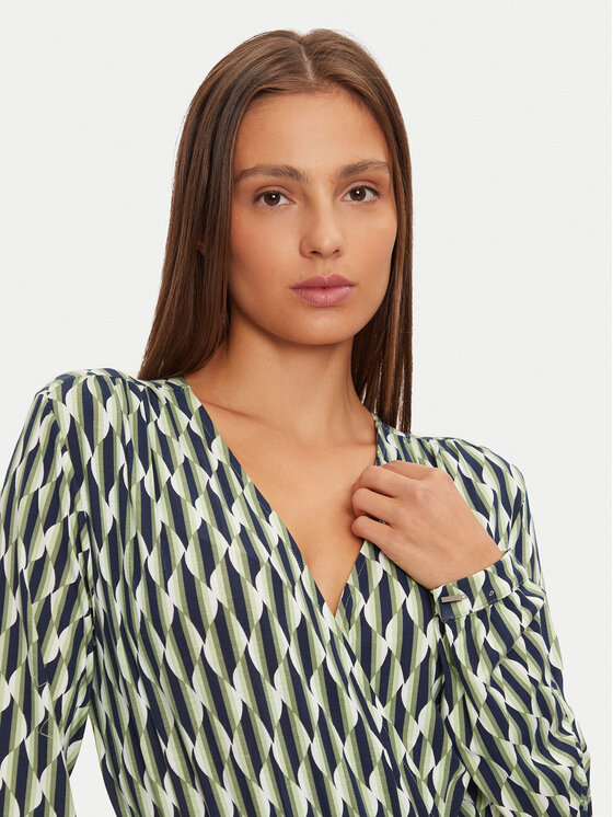 Olsen Olsen Φόρεμα πουκάμισο 13001788 Πράσινο Regular Fit