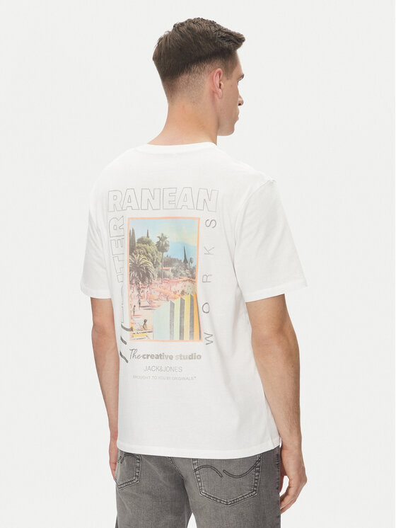 Jack&Jones Jack&Jones Majica Almeria 12276785 Bela Relaxed Fit