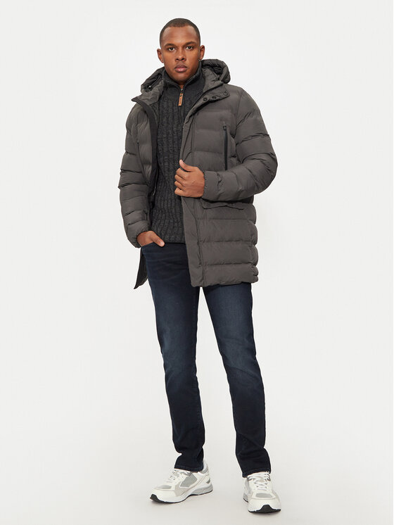 Geox Geox Зимно яке M4628L T3128 F9821 Сив Regular Fit