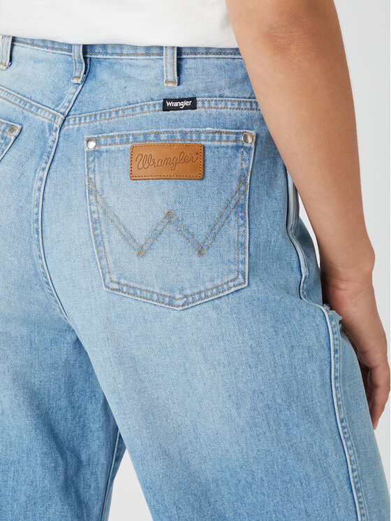 Wrangler Wrangler Jeansy Mom Relaxed W24M96M28 112327225 Błękitny Relaxed Fit