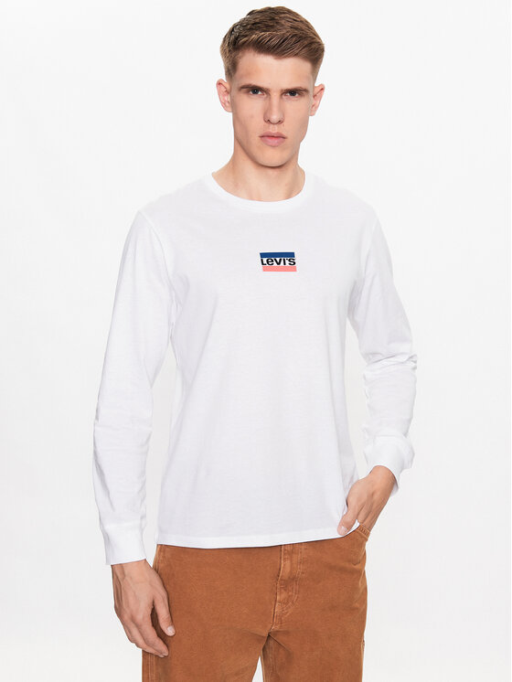 Levi's S dlhými rukávmi Graphic Mini 36015-0158 Biela Regular Fit