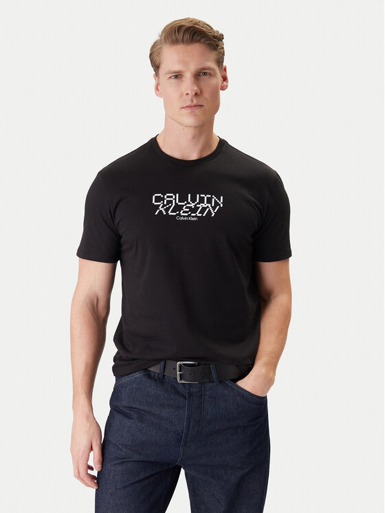 Calvin Klein Jeans Tricou LV14RE818G Negru Classic Fit