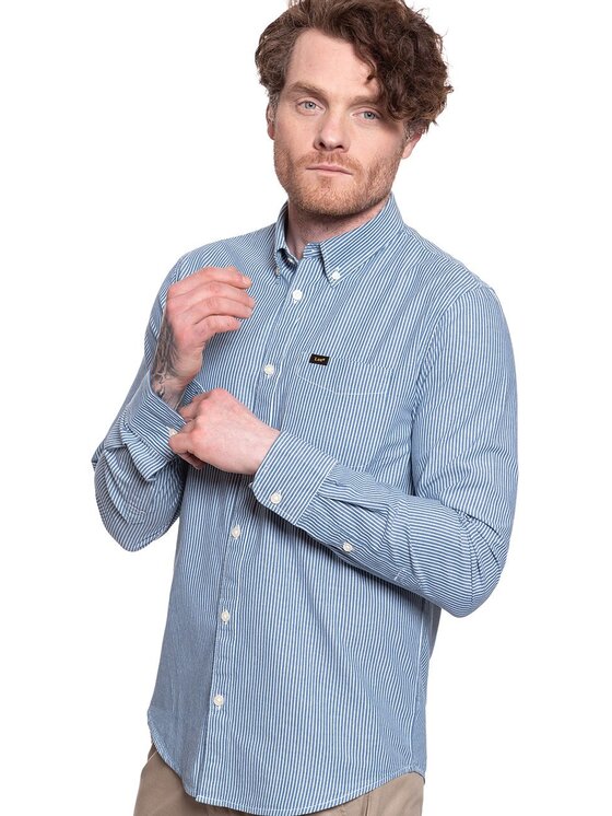 Lee Lee Camicia BUTTON DOWN Blu Regular Fit