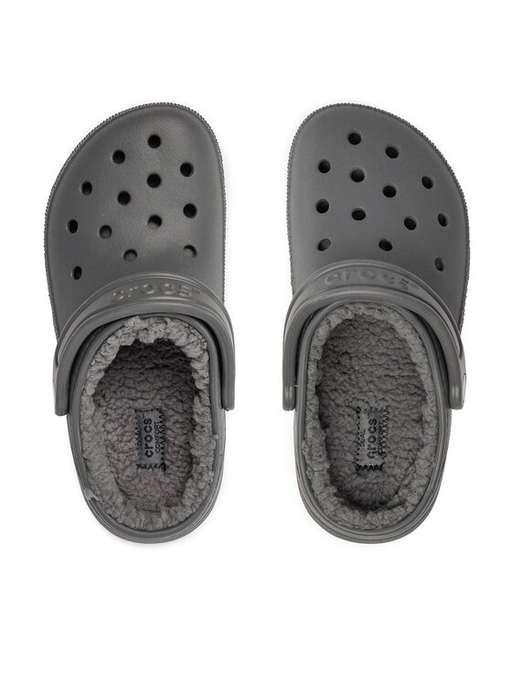 Crocs Crocs Pantoletten Classic Lined Clog 203591 Grau