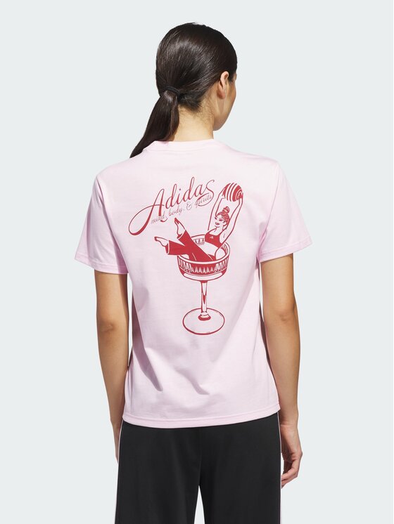 adidas adidas T-Shirt MIND BODY & SPIRIT(S) GRAPHIC Różowy Regular Fit
