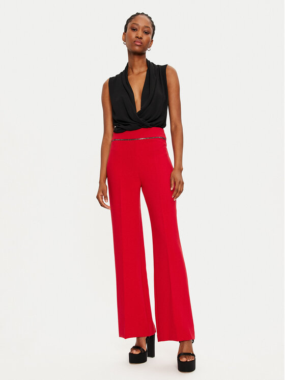 Rinascimento Rinascimento Stoffhose 1000770035133 Rot Regular Fit